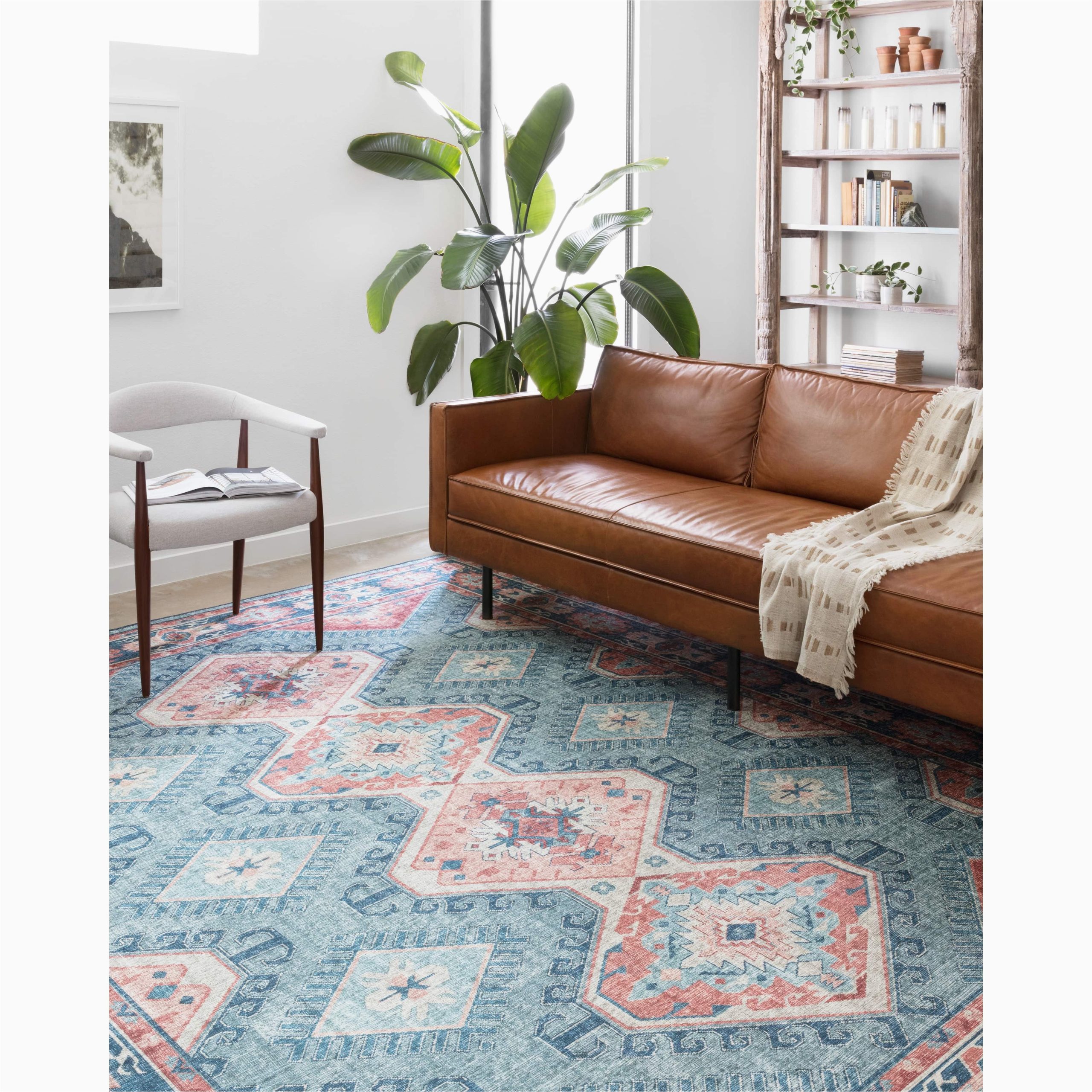Alexander Home Traditional Distressed Rust Blue Medallion Printed area Rug Alexander Home Leanne Boho Distressed Persian Printed area Rug Denim / Natural 3’6″ X 5’6″ 3′ X 5′, 4′ X 6′ Accent, Indoor Entryway, Kitchen,