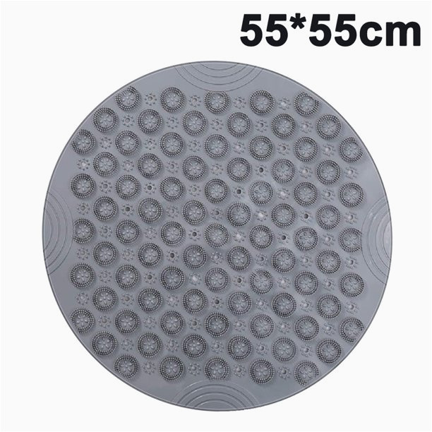 Anti Mold Bath Rug Shower Mat Round Bathroom Mat Anti Mold Bath Mats Bpa-free Slip Mat with Suction Cups and Drainage Holes for Bathrooms