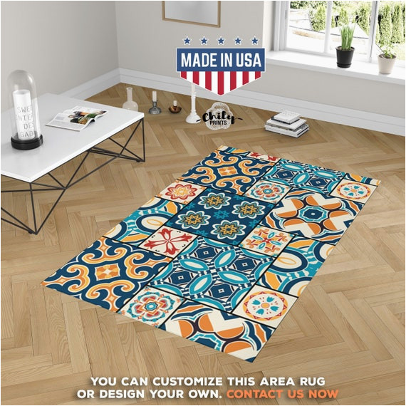 Area Rugs Near Me now Portugiesischer Fliesendruck Bereich Teppich Traditioneller – Etsy.de