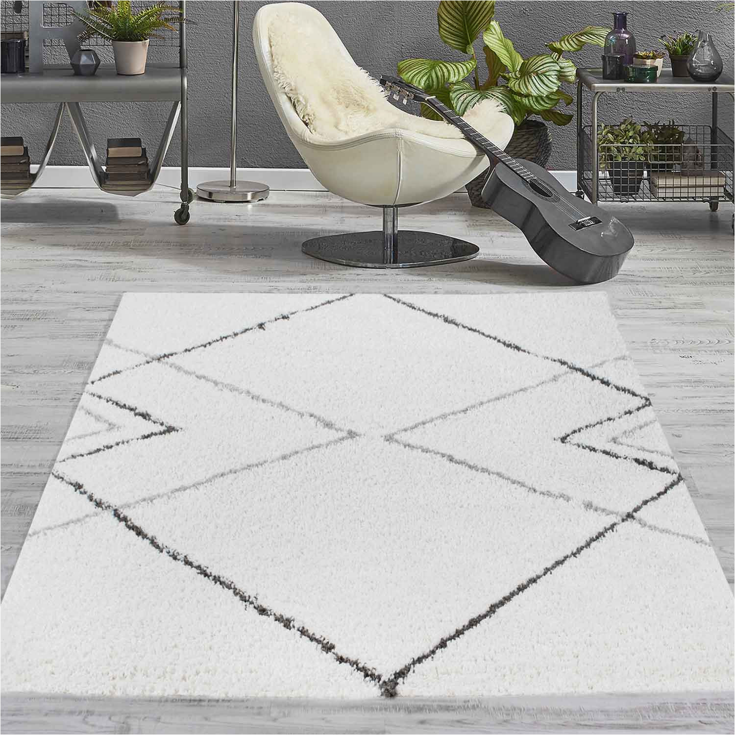 Azha Broken Light Gray area Rug Prime Shaggy Rug High-pile Rug Carpet Livingroom Scandinavian Style Bedroom Rug Trendy Rugs and Carpets Grey – Pe1000 Prime5555_creme_2-28 …