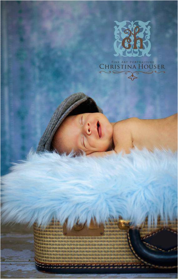 Baby Blue Fur Rug Baby Blue Mongolian Faux Fur Photography Prop Rug Newborn Baby