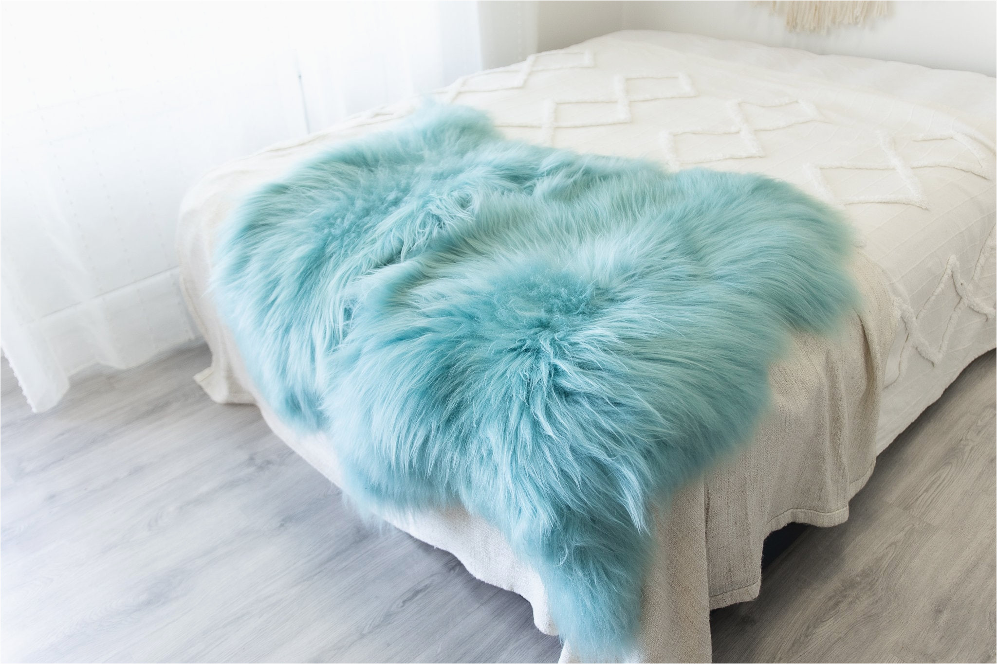 Baby Blue Fur Rug Double Baby Blue Sheepskin Rug Long Rug Shaggy Rug Chair – Etsy Uk