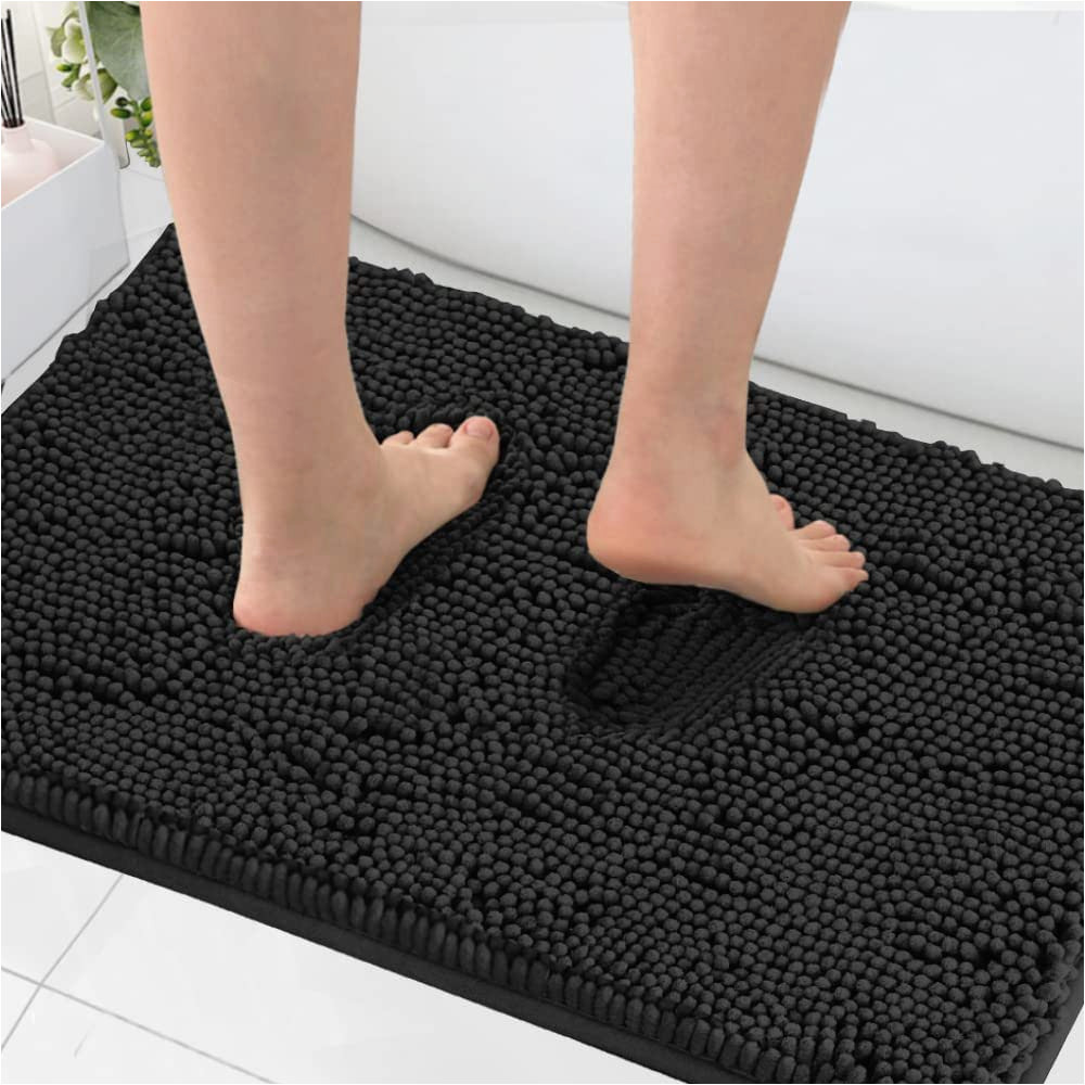 Bath Rugs that Dry Fast Bath Mats for Bathroom Non Slip Luxury Chenille Ultra soft Bath Rugs 24×36 Absorbent Non Skid Shaggy Rugs Washable Dry Fast Plush area Carpet Mats for …