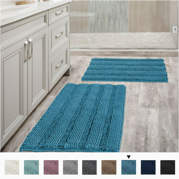 Bath Rugs that Dry Fast Bathroom Rugs Slip-resistant Extra Absorbent soft and Fluffy Thick Striped Bath Mat Non Slip Microfiber Shag Floor Mat Dry Fast Waterproof Bath Mat …