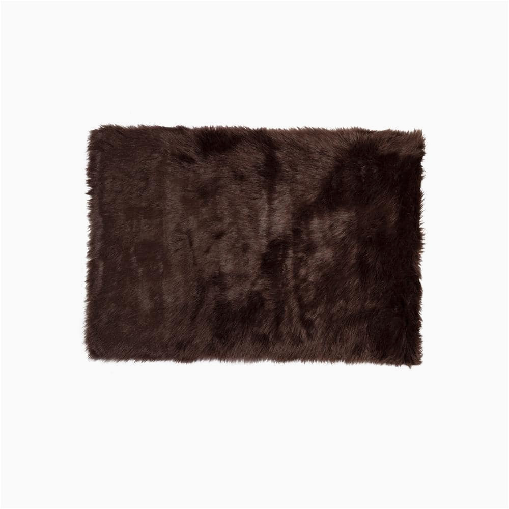 Bed Bath and Beyond Fur Rug Luxe Faux Fur Hudson Chocolate 2 Ft. X 3 Ft. Faux Sheepskin Indoor Rug 676685029669 – the Home Depot