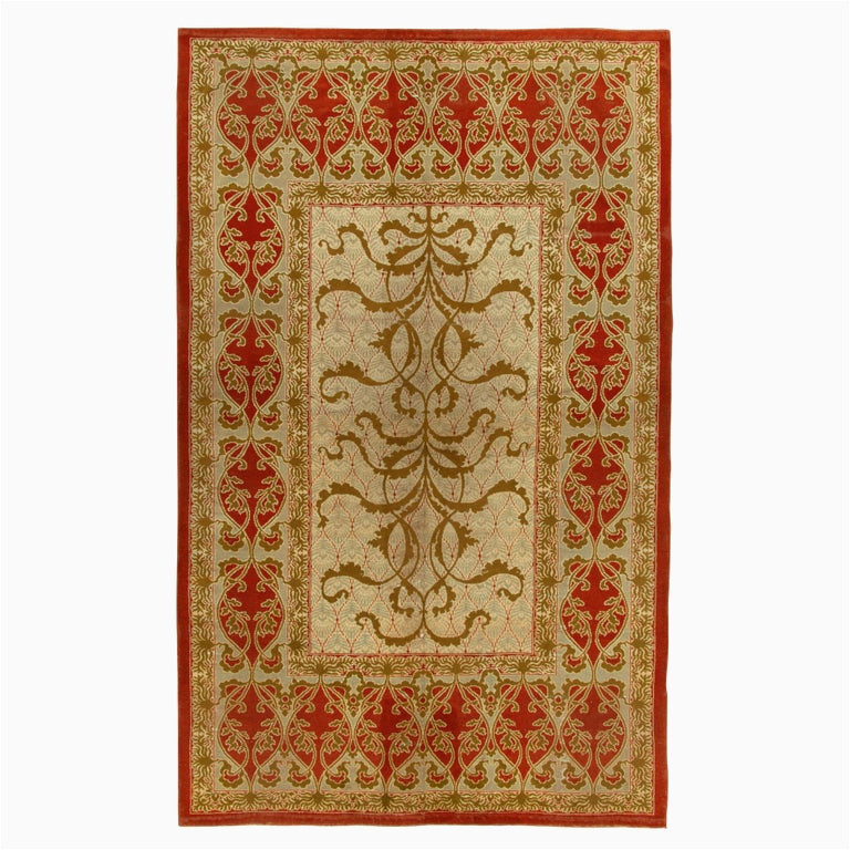 Bed Bath and Beyond Rugs 5×7 Antiker Antiker Jugendstilteppich Mit Rotem, GrÃ¼nem, Braunem Blumenmuster Von Teppich and Kelim