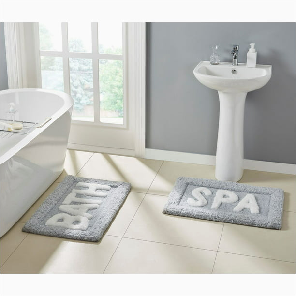 Better Homes and Gardens Bath Rug Sets 2-piece Gray Rug Set, Words, Better Homes & Gardens