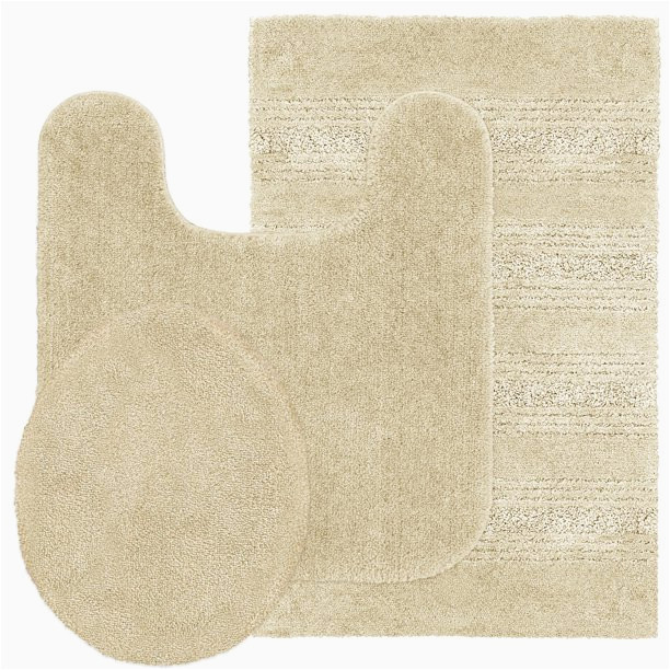 Better Homes and Gardens Bath Rugs Walmart Better Homes & Gardens Bath Rug 3-piece Set, Baja Tan, U-lid …