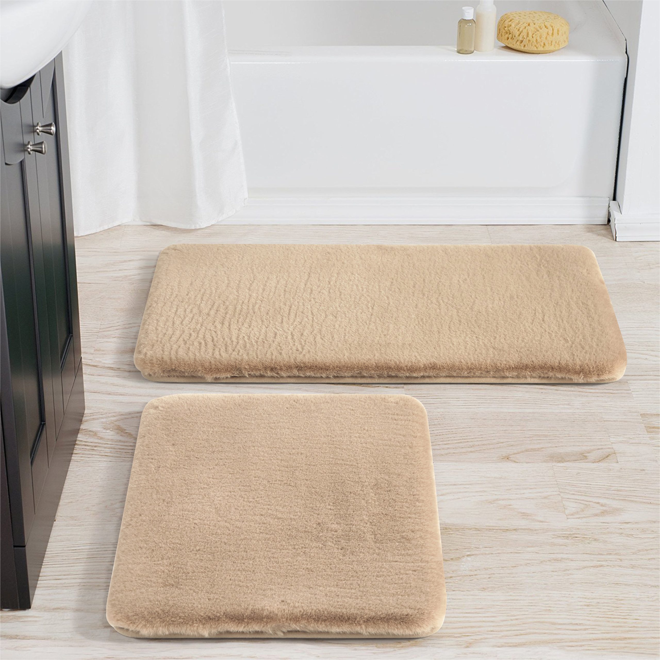 Better Homes and Gardens Cotton Bath Rug Better Homes & Gardens 2 Piece Faux Fur Bath Rug Set, White …