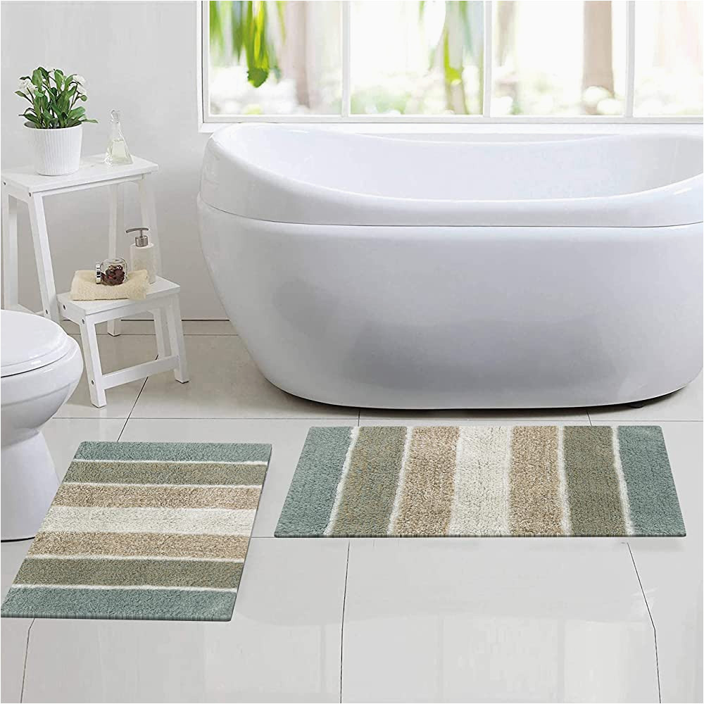 Better Homes Bath Rugs Amazon.com: Chardin Home Cordural Stripes Bath Mat, Set Of 2 Bath …