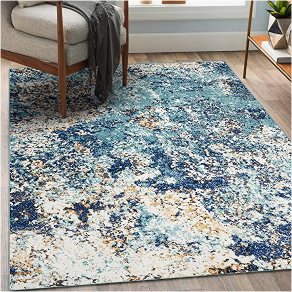 Blue and Brown Rugs Amazon Persian Rugs 6490 Blue 2 X 3 Abstract Modern area Rug
