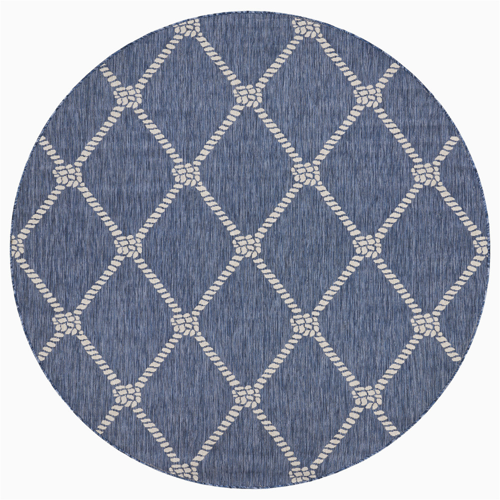 Blue and White Rug Walmart Lr Home 7′ X 7′ Blue and White Graphic Prints Nautical Outdoor Rug