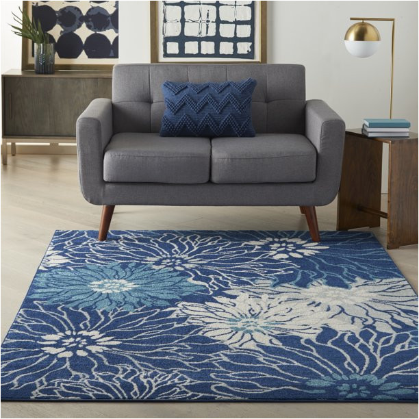 Blue and White Rug Walmart Nourison Passion Navy/ivory area Rug