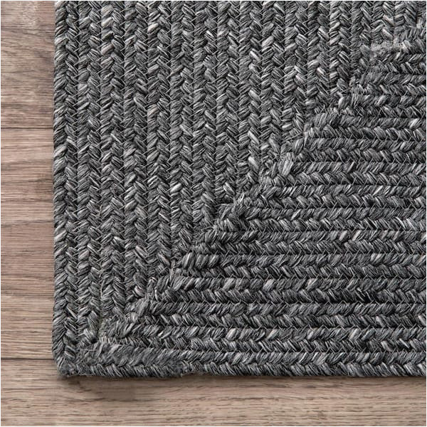 Bromborough Hand Braided Charcoal area Rug Nuloom Lefebvre Casual Braided Charcoal 10 Ft. X 14 Ft. Indoor …