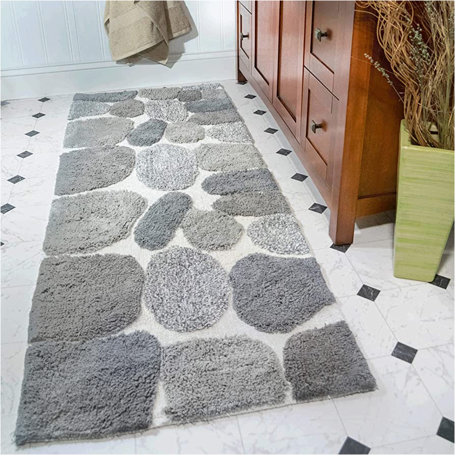 Chesapeake Merchandising Pebbles Bath Rug Chesapeake Merchandising Pebbles Bath Rug Runner, Grey