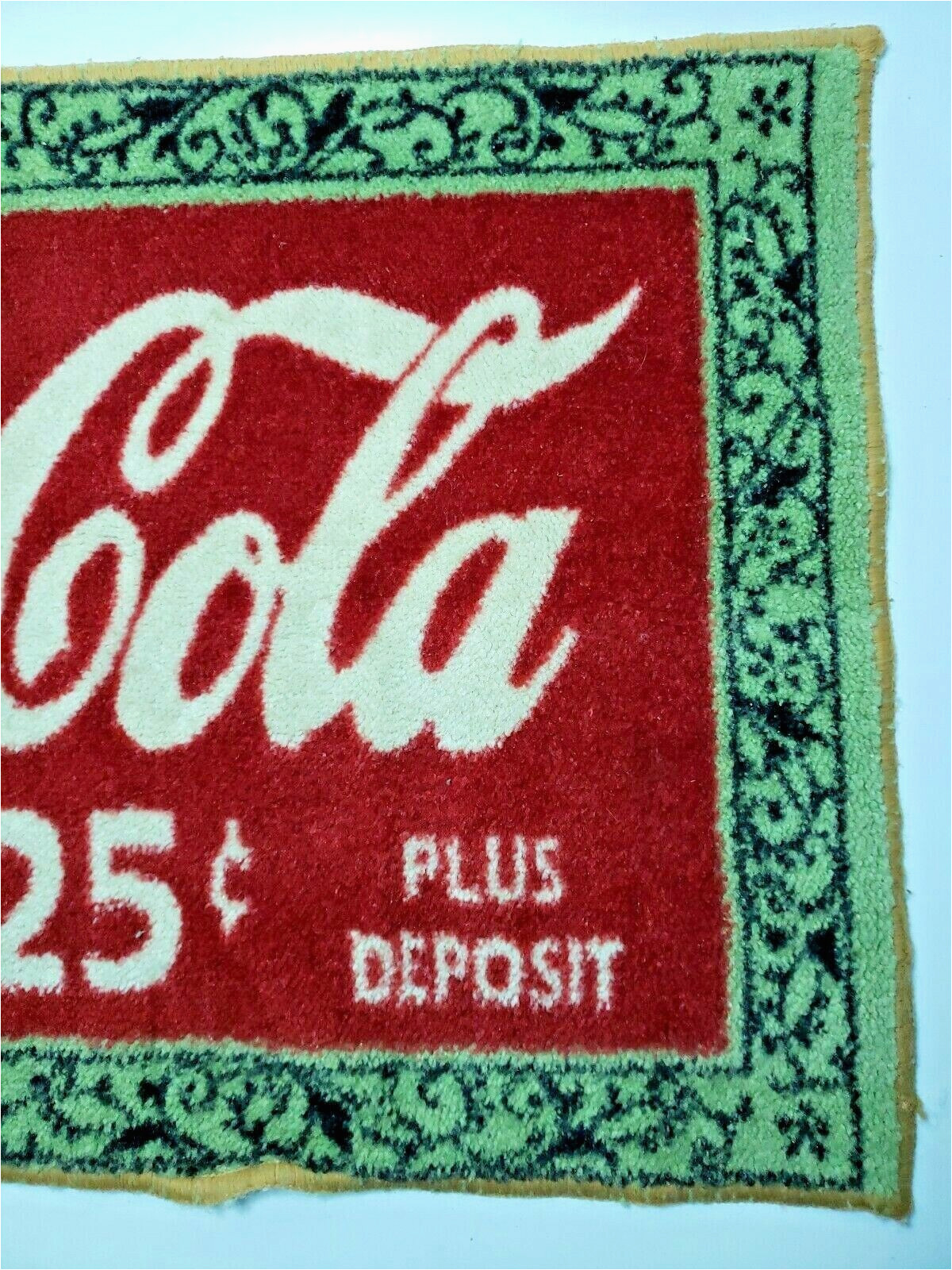 Coca Cola Bath Rug original Vintage Coca Cola Rug 6 for 25 Not Iced Plus Deposit 35”x 22” Rare