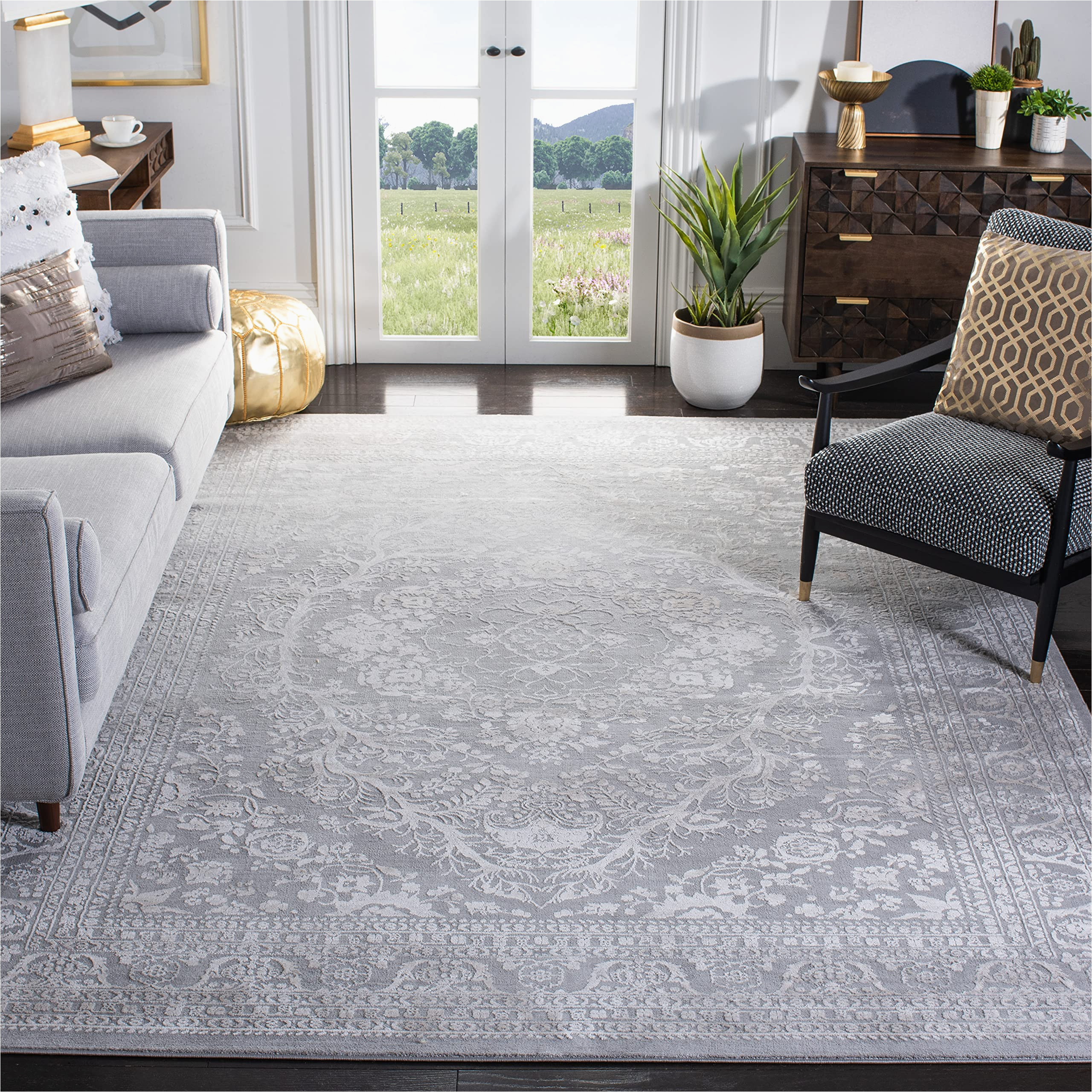 Danise Hand Woven Wool Light Gray area Rug Safavieh Reflection Collection 8′ X 10′ Light Grey/cream Rft668g Vintage Distressed area Rug