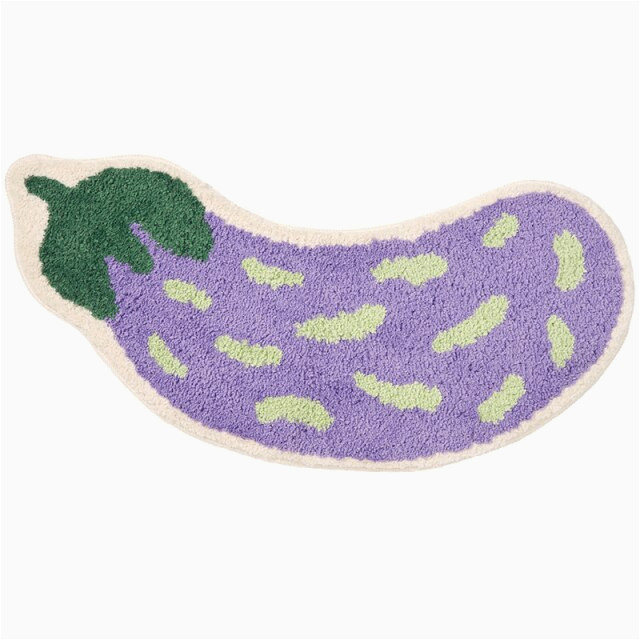 Eggplant Colored Bath Rugs Eggplant Bath Mat / Fun Creative Bathroom Rug â Peppery Home