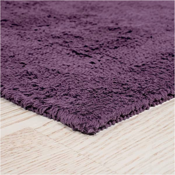 Eggplant Colored Bath Rugs Lavish Home Eggplant Purple Reversible Cotton Rectangle 2- Piece …