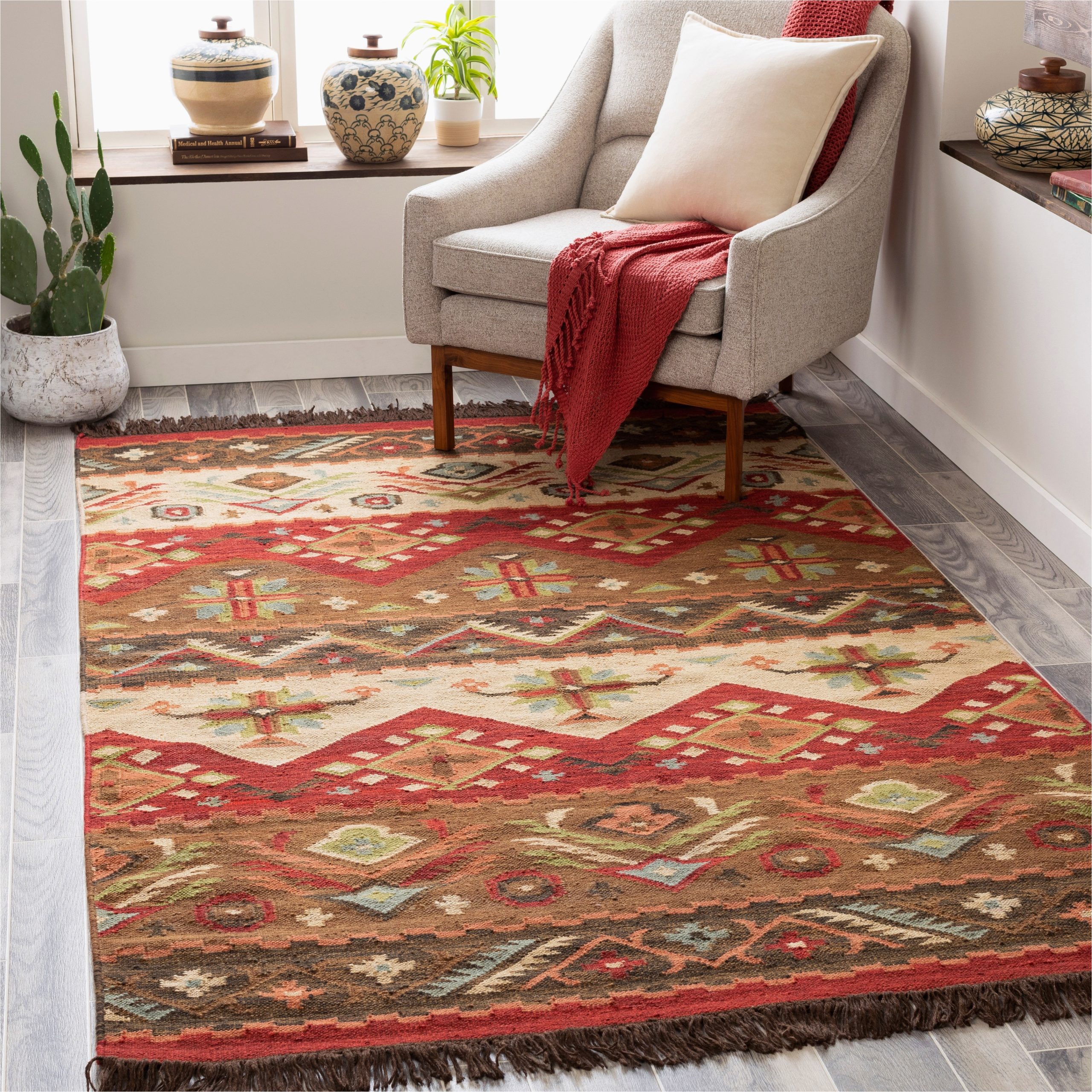 Flat Woven Wool area Rugs Louise Handmade southwestern Wool Flatweave area Rug – Overstock …