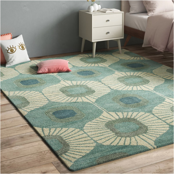 Fremont Wool Aqua area Rug Aqua Wool Rug Wayfair