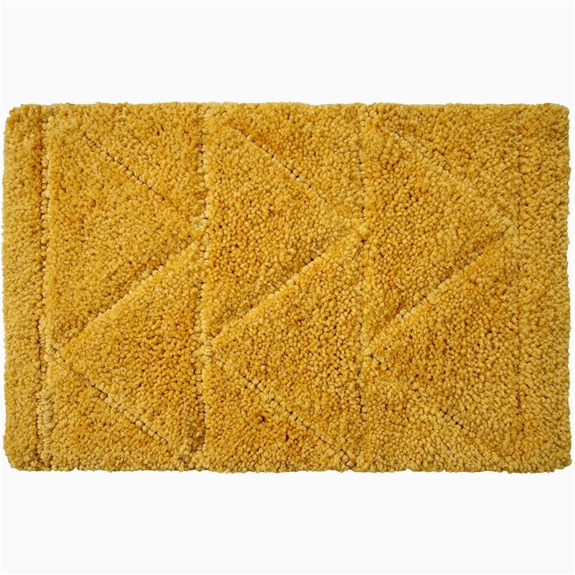 Gold Colored Bath Rugs 30-in X 20-in Yellow Microfiber Bath Mat In the Bathroom Rugs …