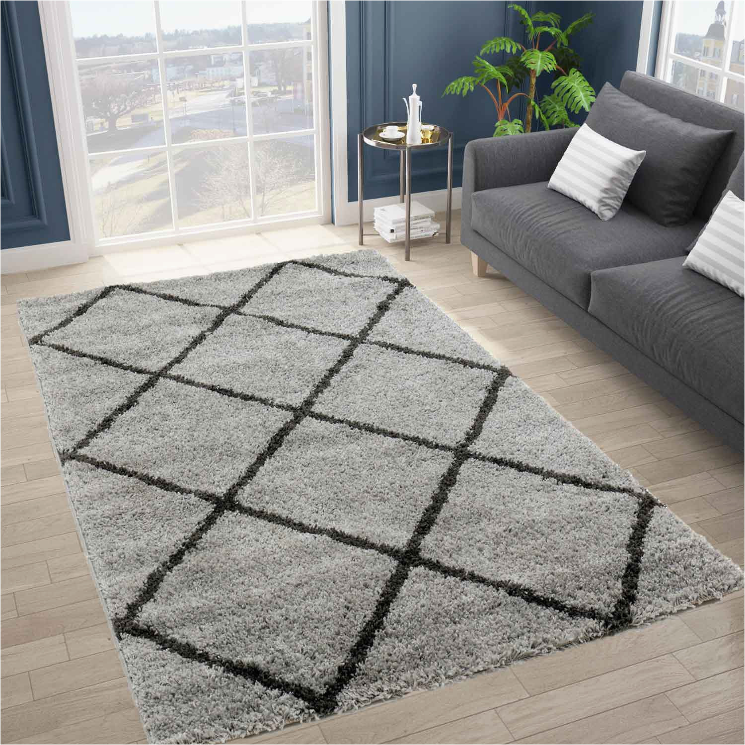 Gray area Rugs for Sale Prime Shaggy Rug High-pile Rug Carpet Livingroom Scandinavian …