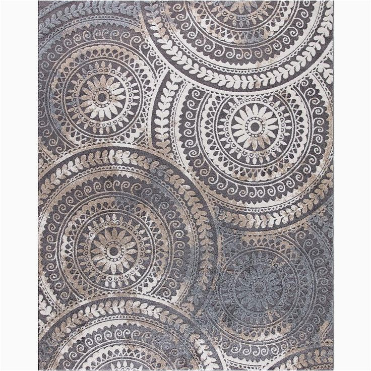 Home Depot area Rugs 10×12 Home Decorators Collection Spiral Medallion Cool Gray 7 Ft. 10 In …