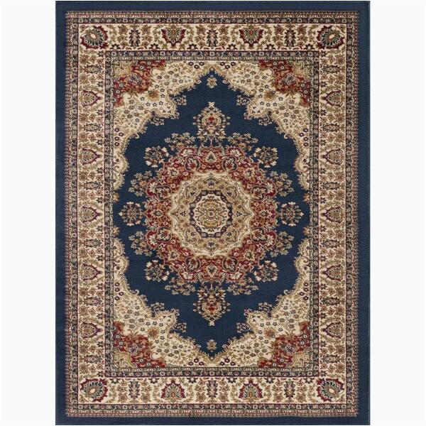 Home Depot area Rugs 8×11 Tayse Rugs Sensation Border Navy 8 Ft. X 11 Ft. Indoor area Rug …