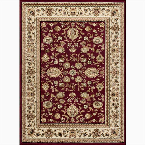 Home Depot area Rugs 8×11 Tayse Rugs Sensation Red 8 Ft. X 10 Ft. Traditional area Rug …