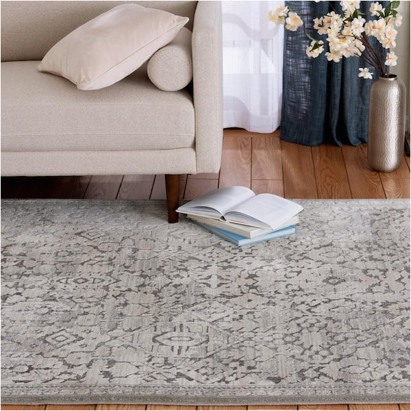 Home Depot area Rugs Gray Home Decorators Collection Skyline Gray 5 Ft. X 7 Ft.floral area …