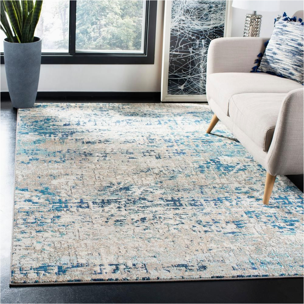 Home Depot Square area Rugs Safavieh Madison Grey/blue 7 Ft. X 7 Ft. Square Gradient Abstract …