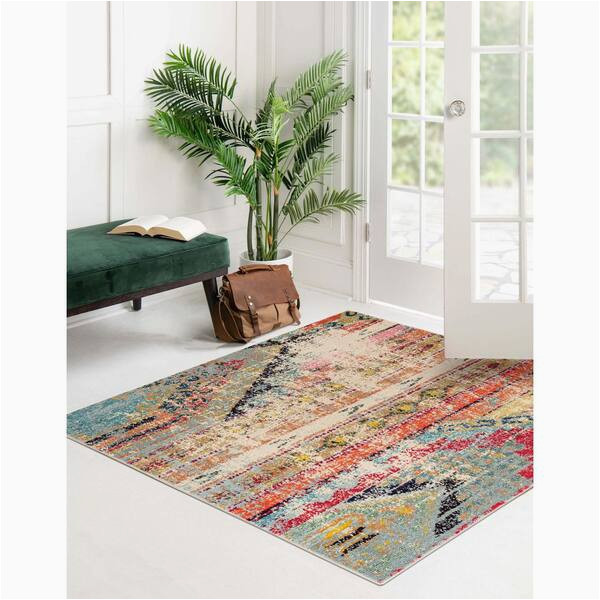 Home Depot Square area Rugs Unique Loom Sedona Yosemite Multi 8 Ft. X 8 Ft. Square area Rug …