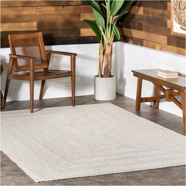 Indoor Outdoor Braided area Rugs Nuloom 8 X 10 Braided Ivory Indoor/outdoor Stripe Coastal area Rug …