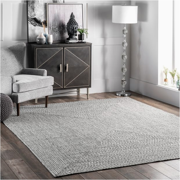Indoor Outdoor Braided area Rugs Salt and Pepper Handmade Braided Indoor/outdoor area Rug