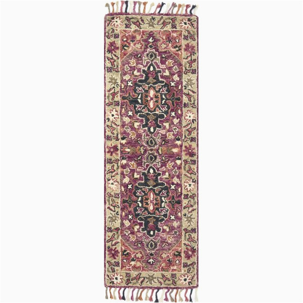 Jovany Hand Hooked Wool Pink area Rug Juilo Hand-hooked Pink area Rug