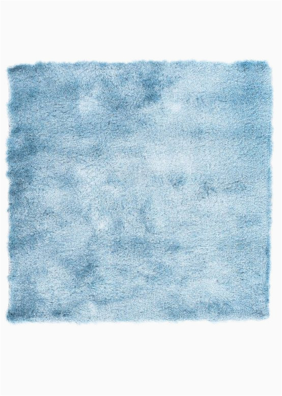 Light Blue Fluffy Rug Shaggy Rug Luna Square Light Blue – Carpetfine