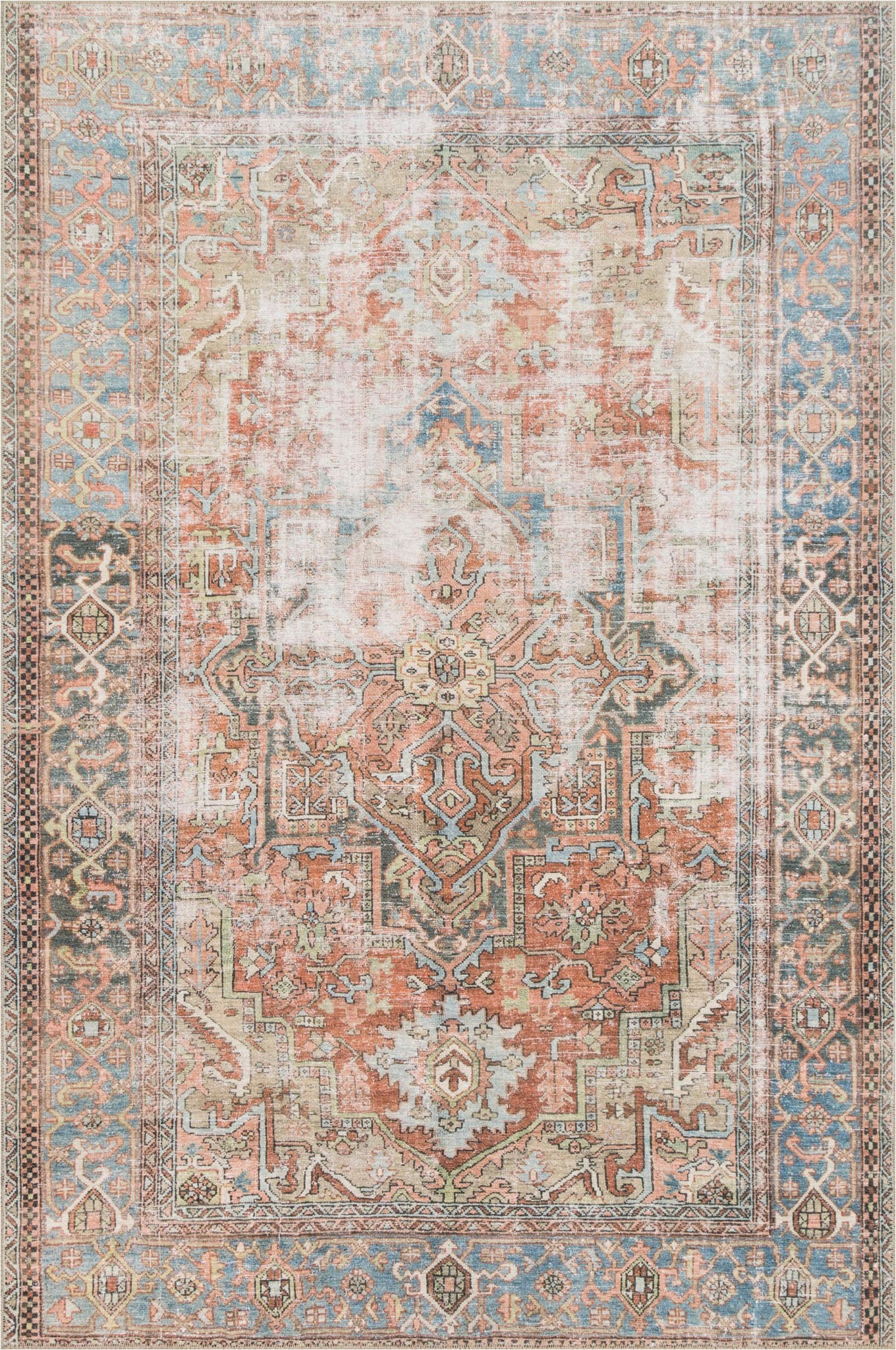 Loren Lq 15 area Rug Loloi Ii Loren Lq-15 Terracotta/sky area Rug