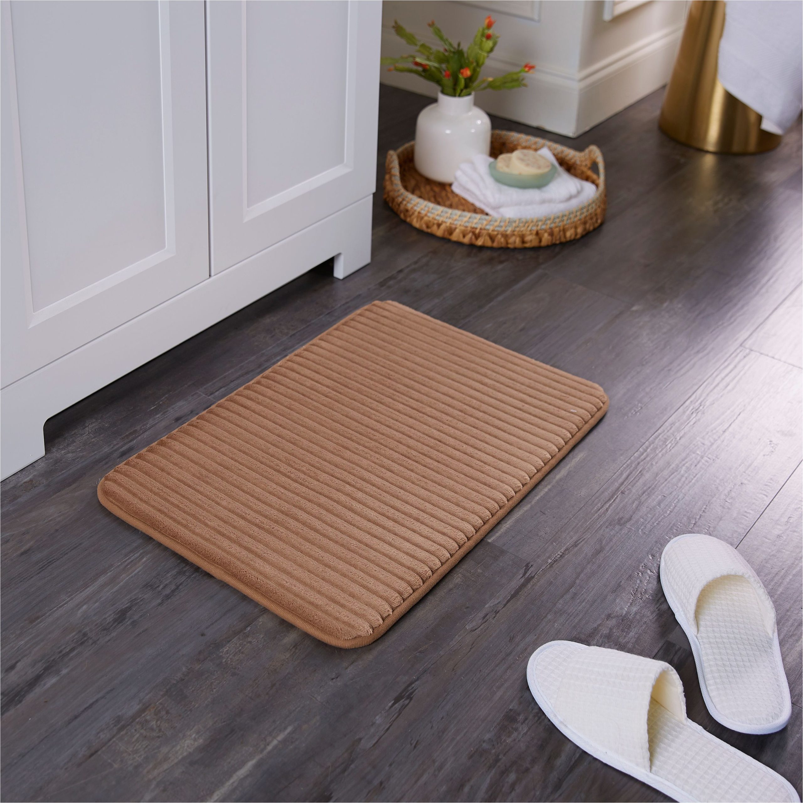 Memory Foam Bath Rug Walmart Mainstays Performance Ribbed Quick Dry Foam Bath Mat, 17″ X 24″, Acorn