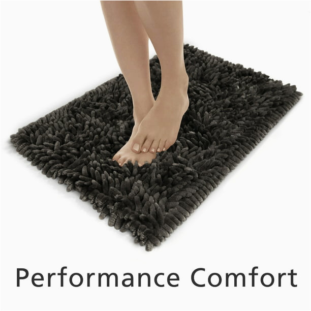 Memory Foam Bath Rug Walmart Performance Bath Rug, Black, Shiny Chenille top, Memory Foam, 17×24â, Mainstays