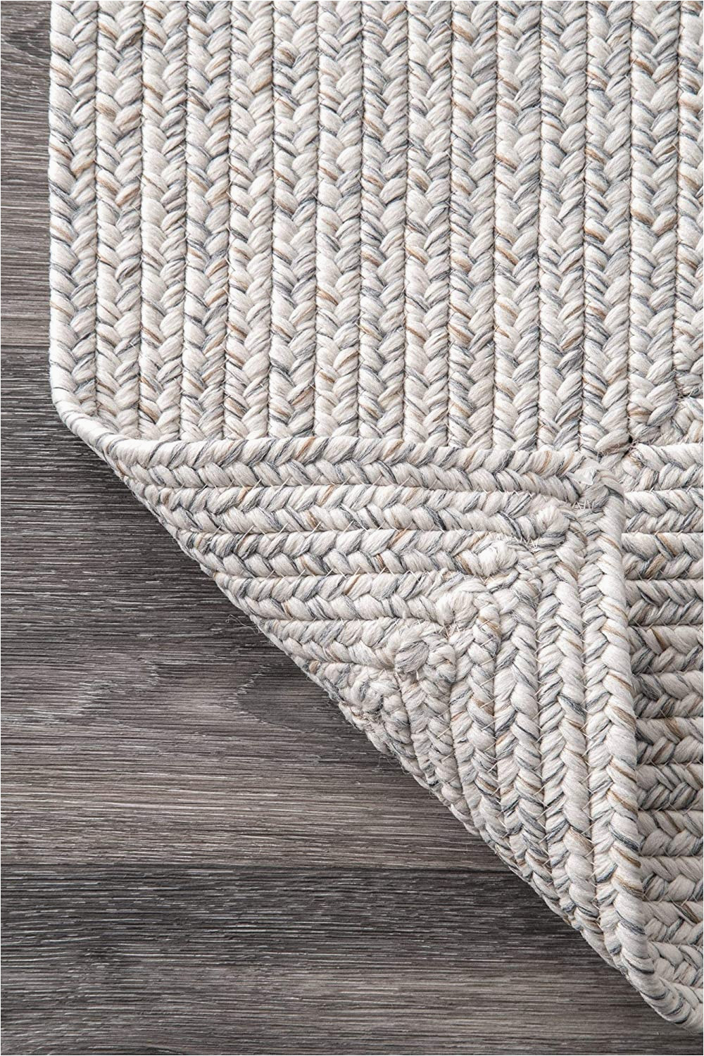 Moser Hand Braided Ivory Indoor Outdoor area Rug Braided Handmade Ivory Indoor/outdoor soft area Rug