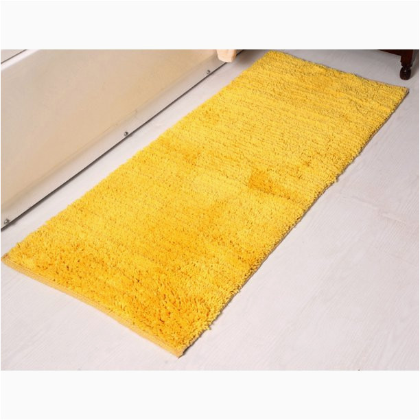 Mustard Colored Bath Rugs Addy Home Plush Collection Bath Rug or Runner – Yellow (24 In X 60 In)