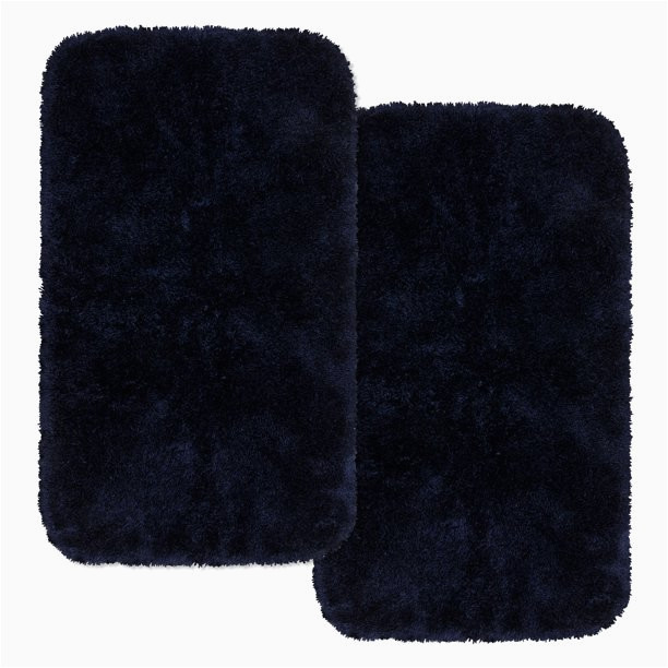 Navy Blue Bath Rug Walmart Mainstays Performance Polyester Bath Rug, Navy, 23″ X 39″