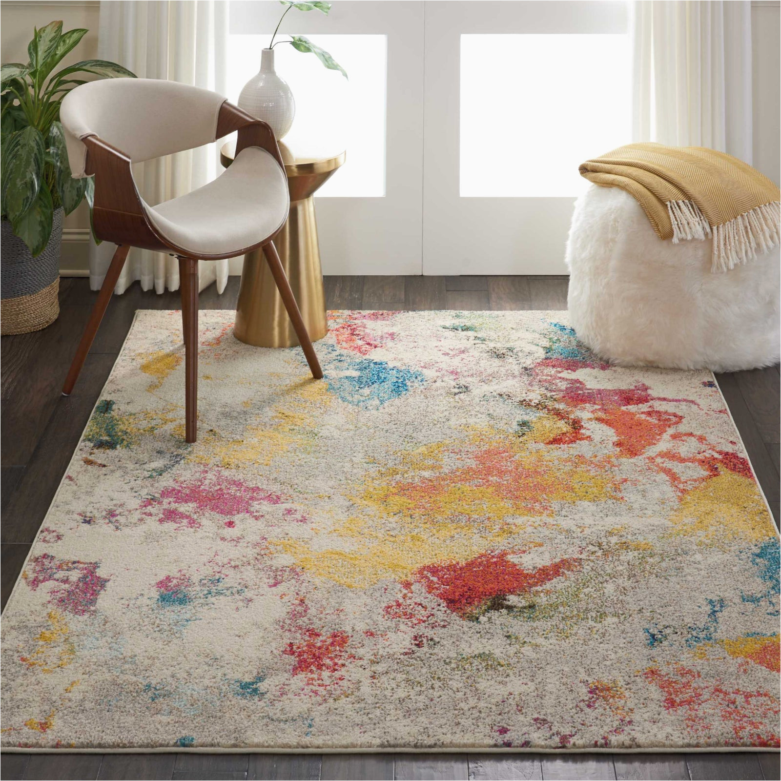 Nourison Celestial Modern Abstract area Rug Celestial Ces12 Ivory/multicolor area Rug by Nourison â Incredible …