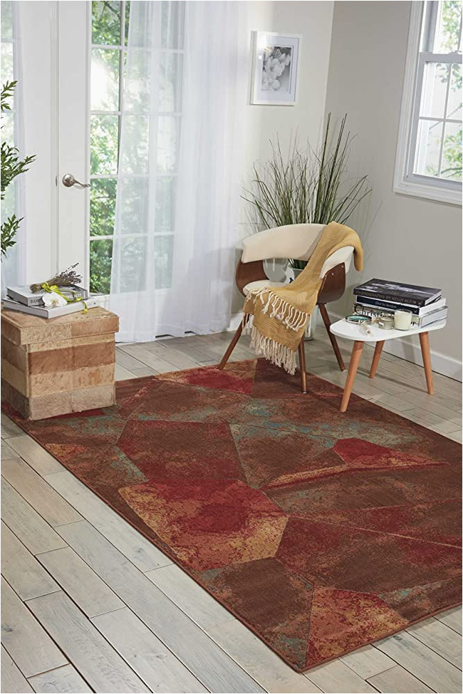 Nourison somerset Multicolor area Rug Nourison somerset Abstract Multicolor 2′ X 2’9″ area Rug, Easy Cleaning, Non Shedding, Bed Room, Living Room, Dining Room, Kitchen (2×3)