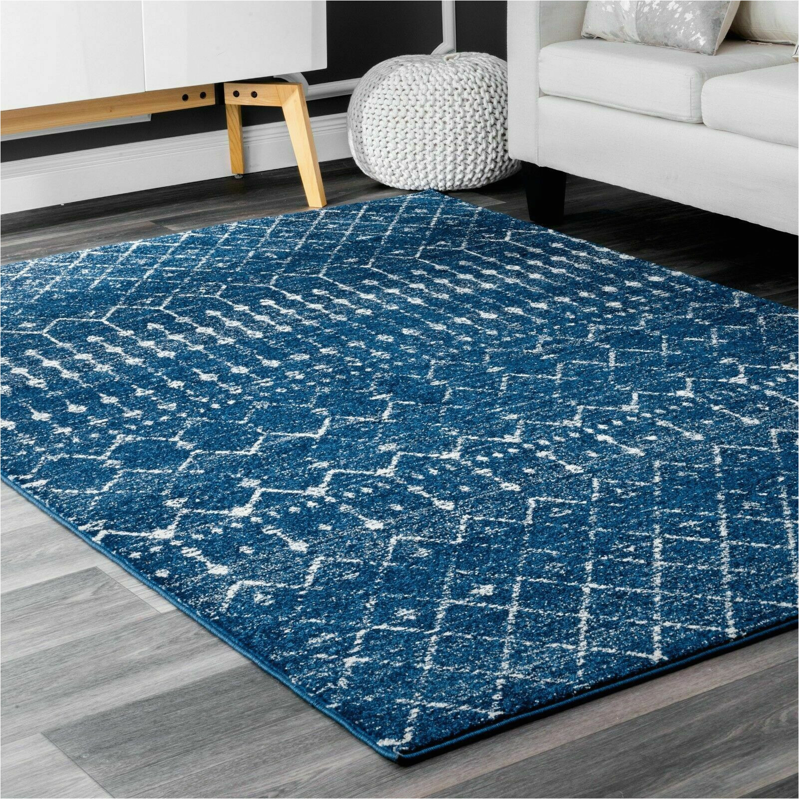 Nuloom Moroccan Blythe area Rug 9×12 Nuloom Modern Geometric Trellis Moroccan Blythe area Rug In Blue …