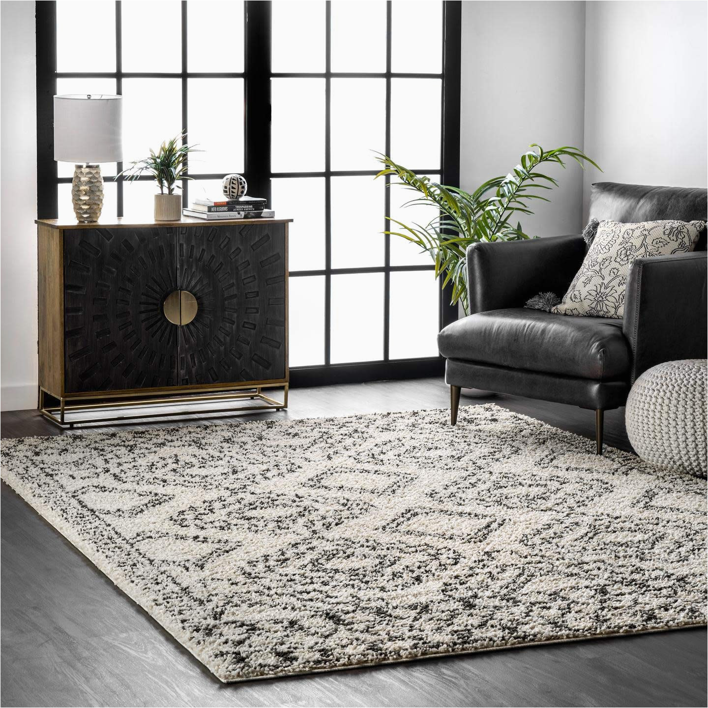 Off White Tribal Moroccan Tassel area Rug Nuloom Lacey Moroccan Geometric Shag Runner Rug, 2′ 8″ X 8′, Off-white