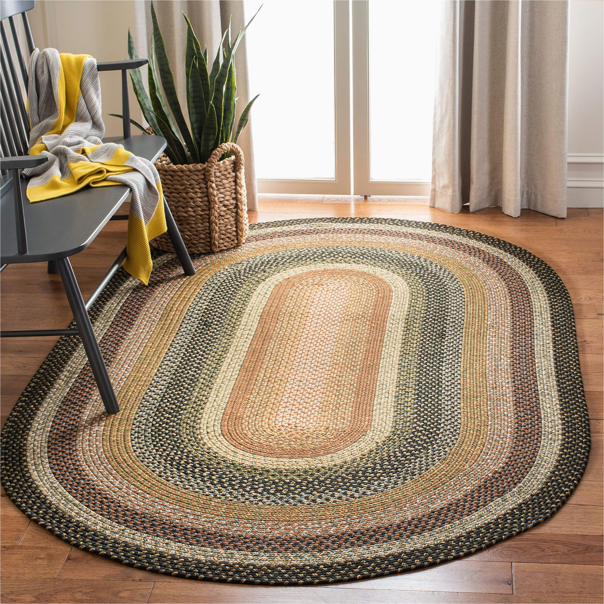 Oval area Rugs 9 X 12 Safavieh Braided Collection 9′ X 12′ Oval Multi Brd308a Handmade Country Cottage Reversible area Rug