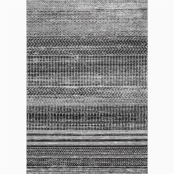 Patel Dark Gray area Rug Home Decorators Collection Nova Stripes Dark Gray 8 Ft. X 10 Ft …