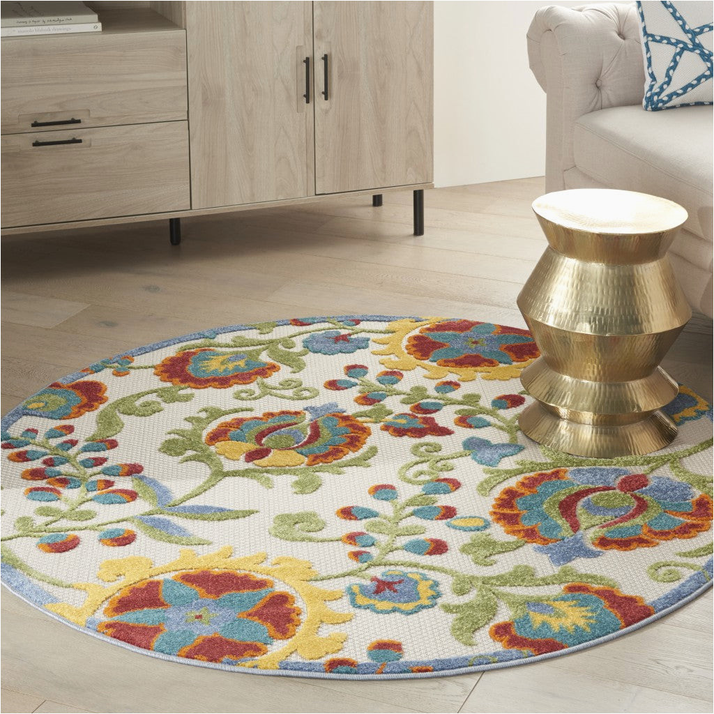 Pier 1 Round area Rugs Floral area Rug â Pier 1